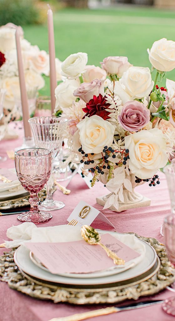 Pink & Gold Tablescape - Ottawa - The Invitation Studio - Wedding Invitations, Save The Dates & Signage