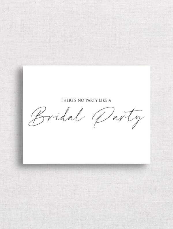 The Invitation Studio - bridal party card - no envelope