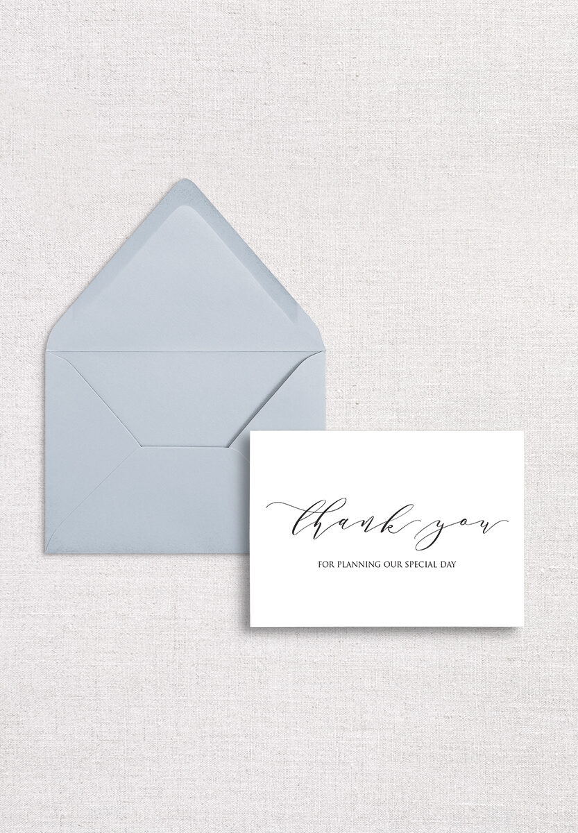 The Invitation Studio - wedding planner thank you card - personalized