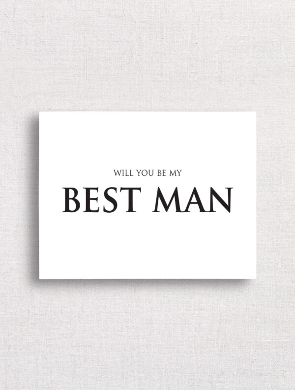The Invitation Studio - will you be my best man - no envelope