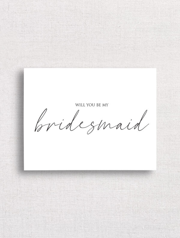 The Invitation Studio - will you be my bridesmaid - no envelope
